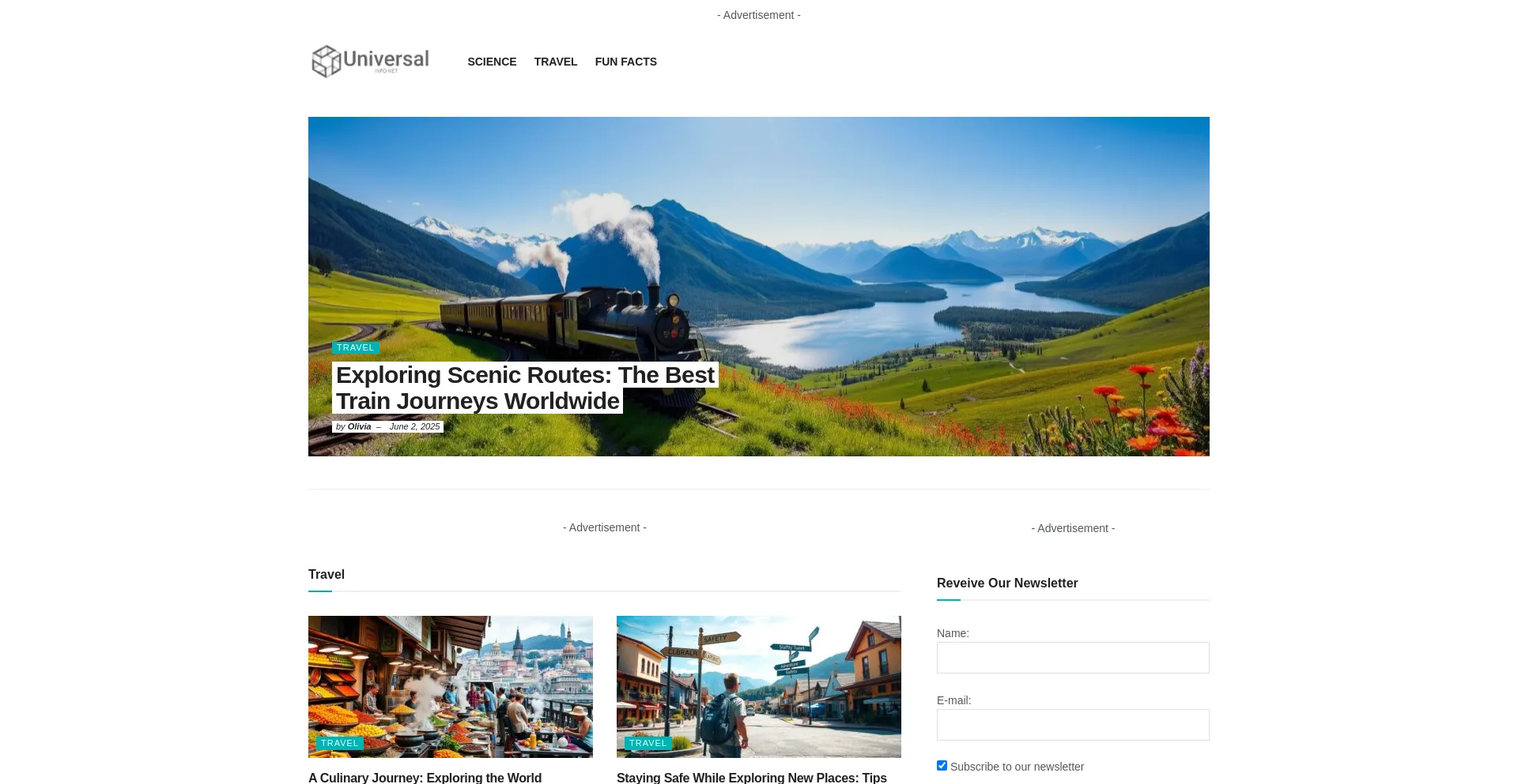 Website screenshot of Universalinfonet.com