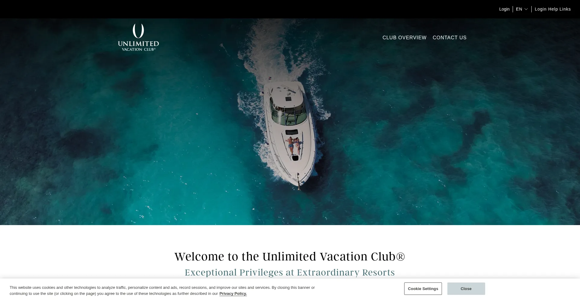 Unlimitedvacationclub.com Screenshot