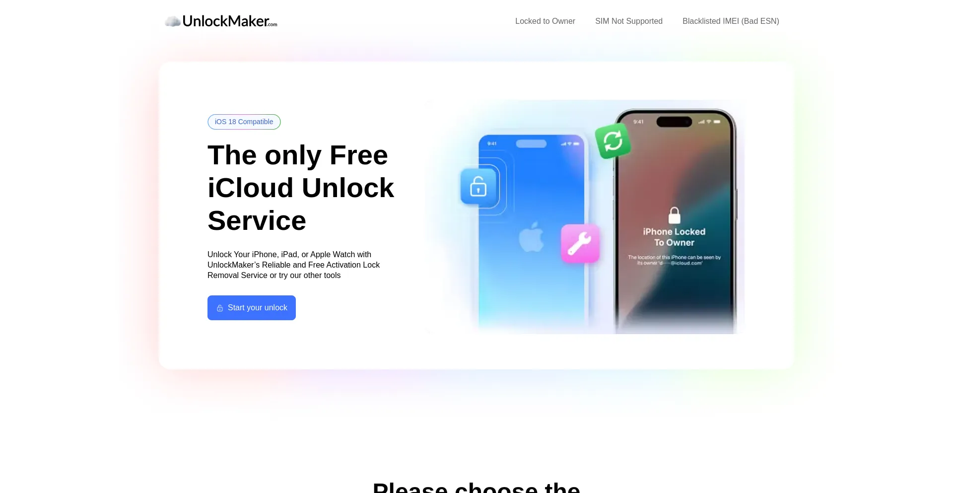 Website screenshot of Unlockmaker.com
