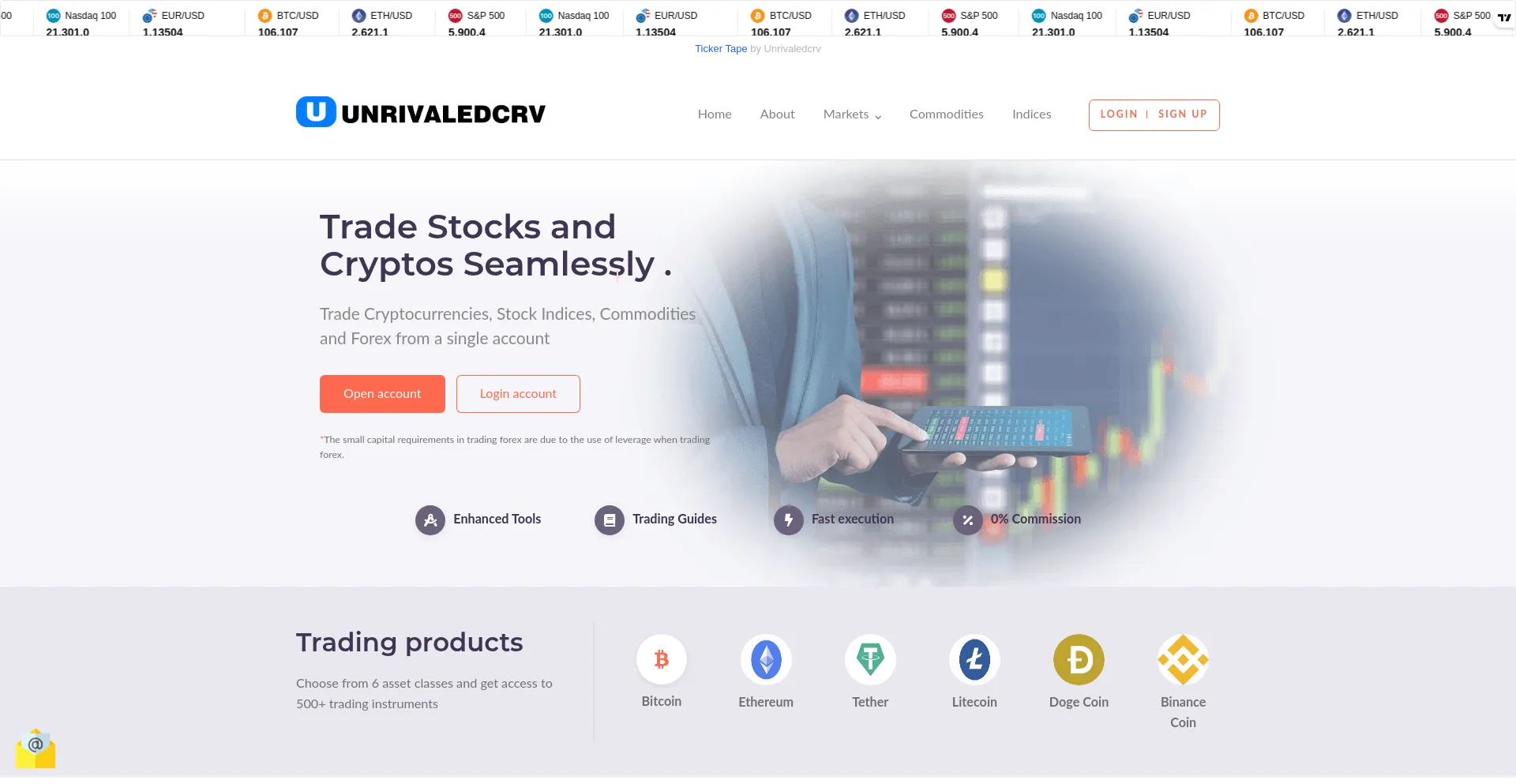 Website screenshot of Unrivaledcrv.pro