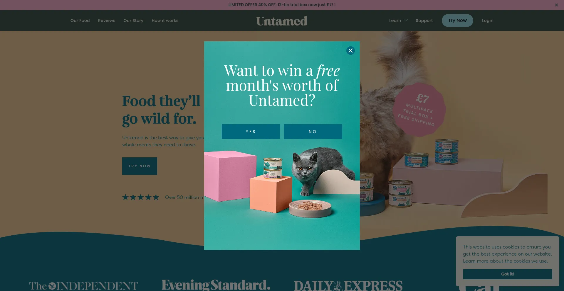 Untamed.com Screenshot