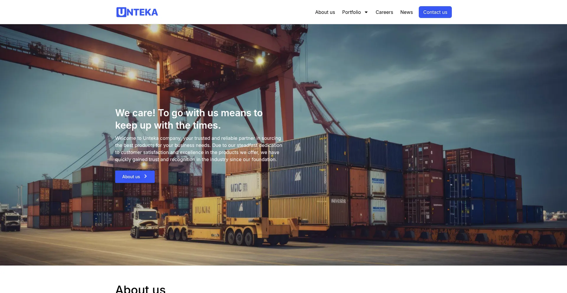 Website screenshot of Unteka.lt