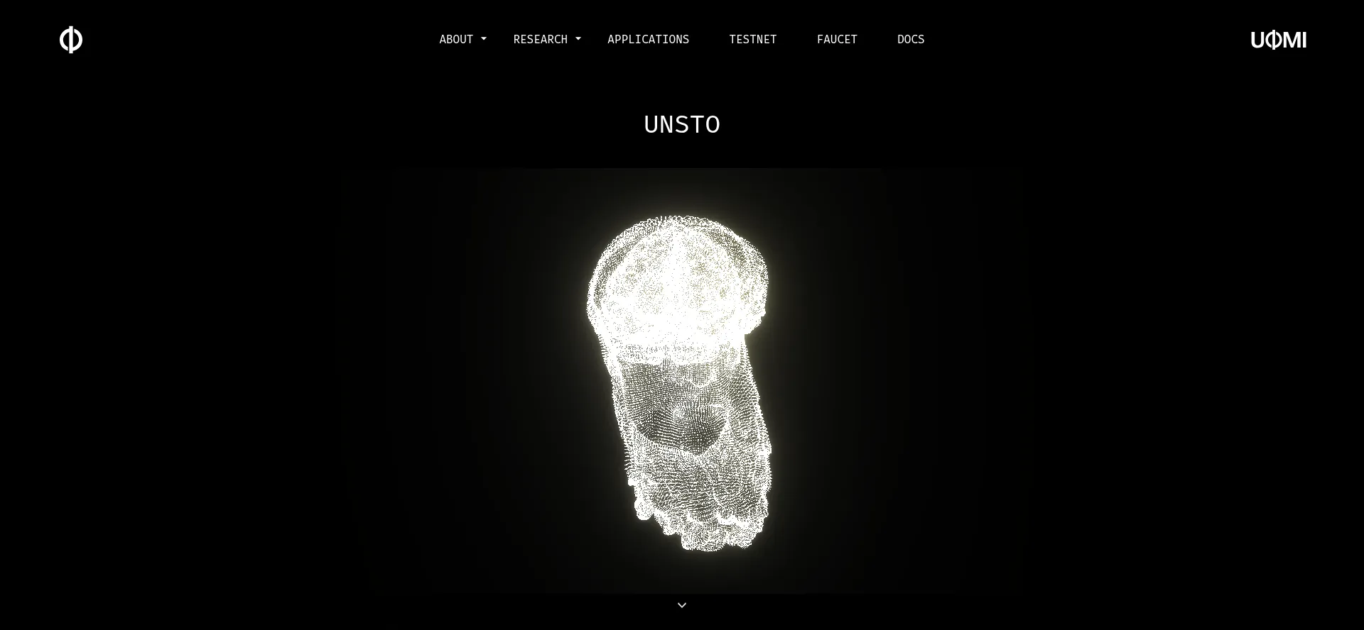 Website screenshot of Uomi.ai