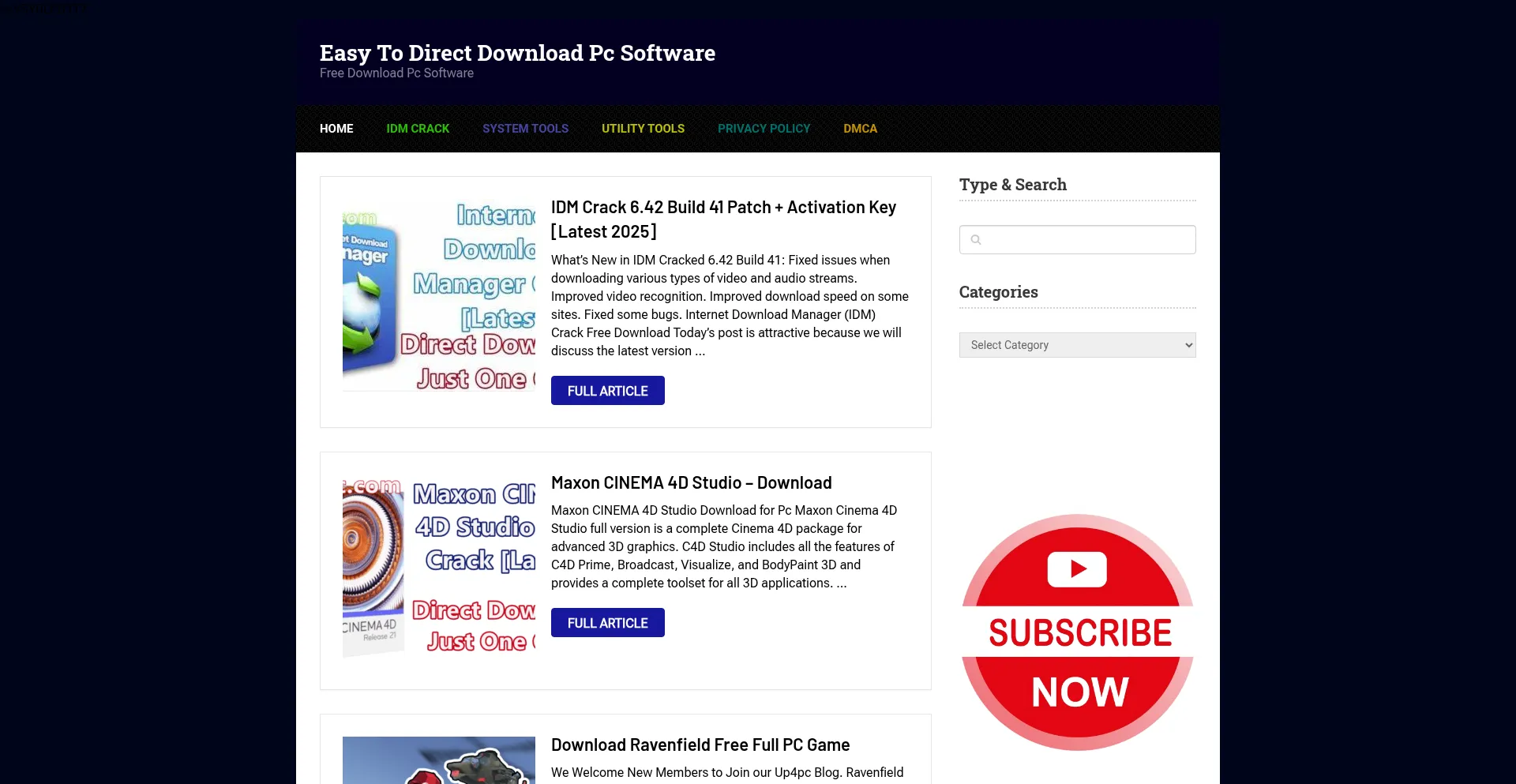 Website screenshot of Up4pc.com