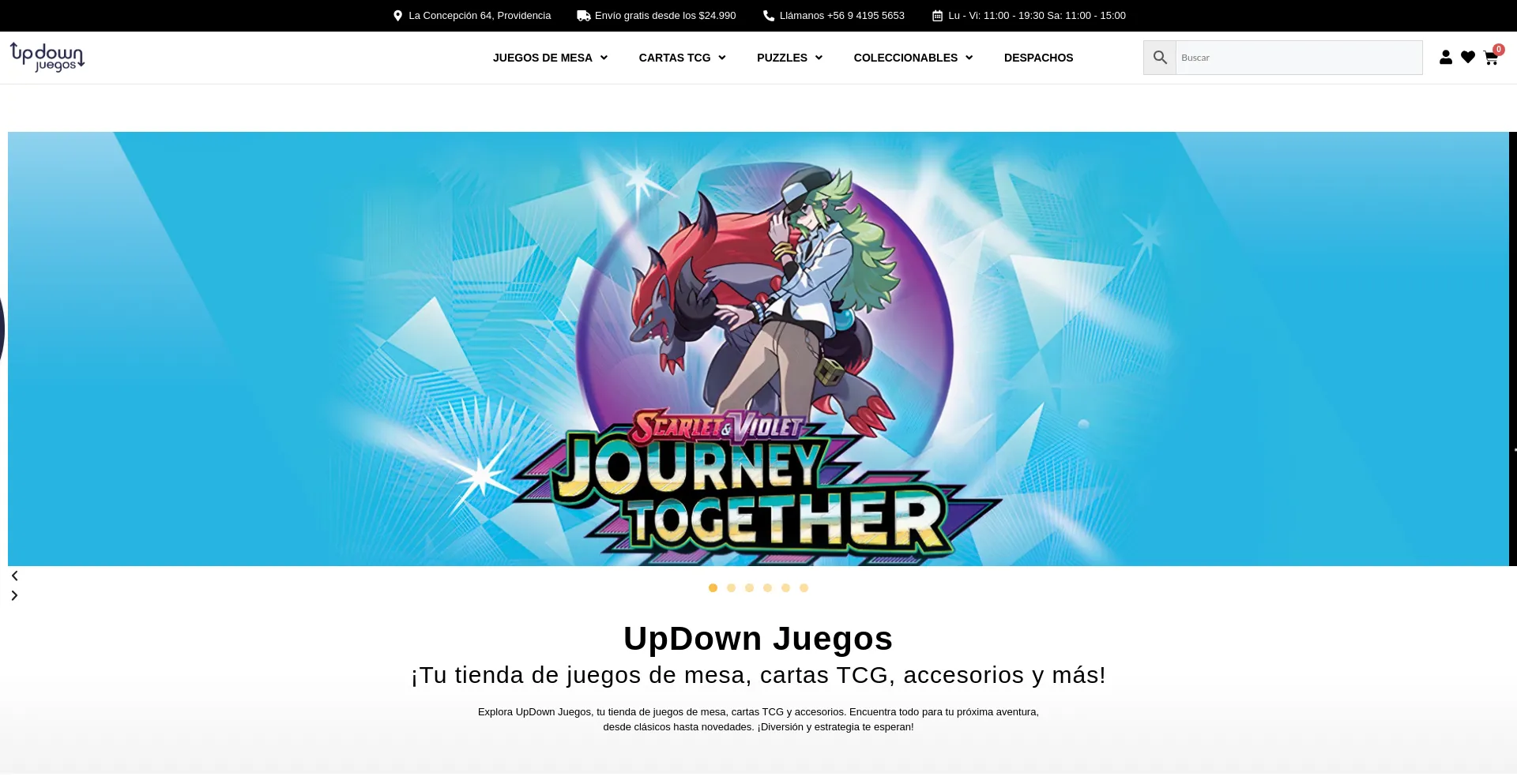 Website screenshot of Updown.cl
