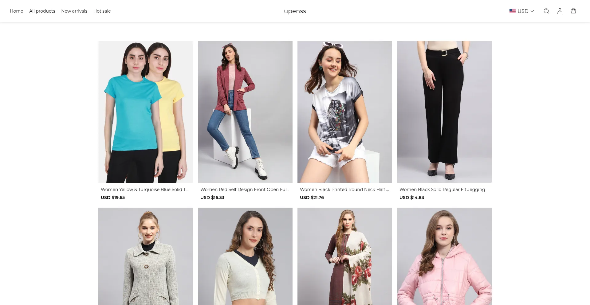 Website screenshot of Upenss.com