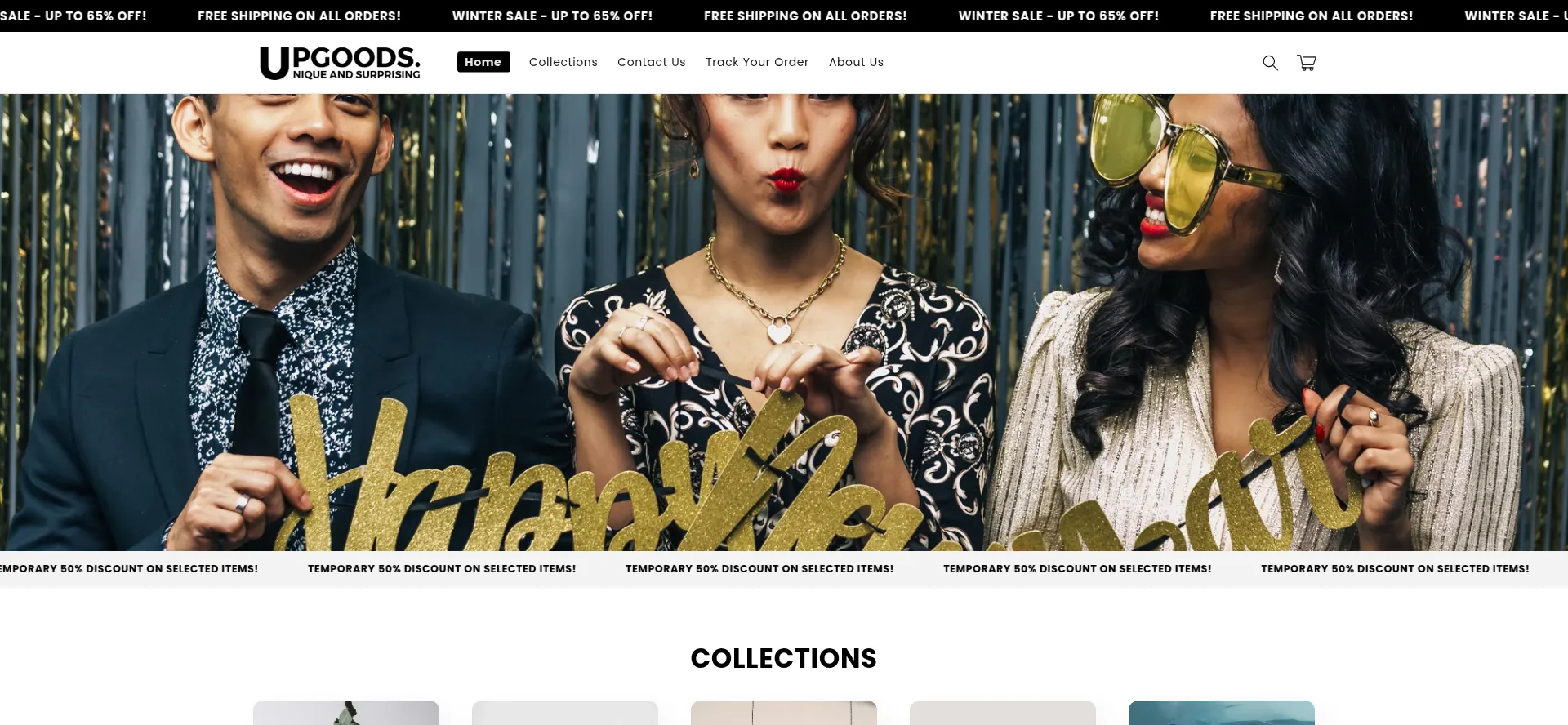 Website screenshot of Upgoods.shop