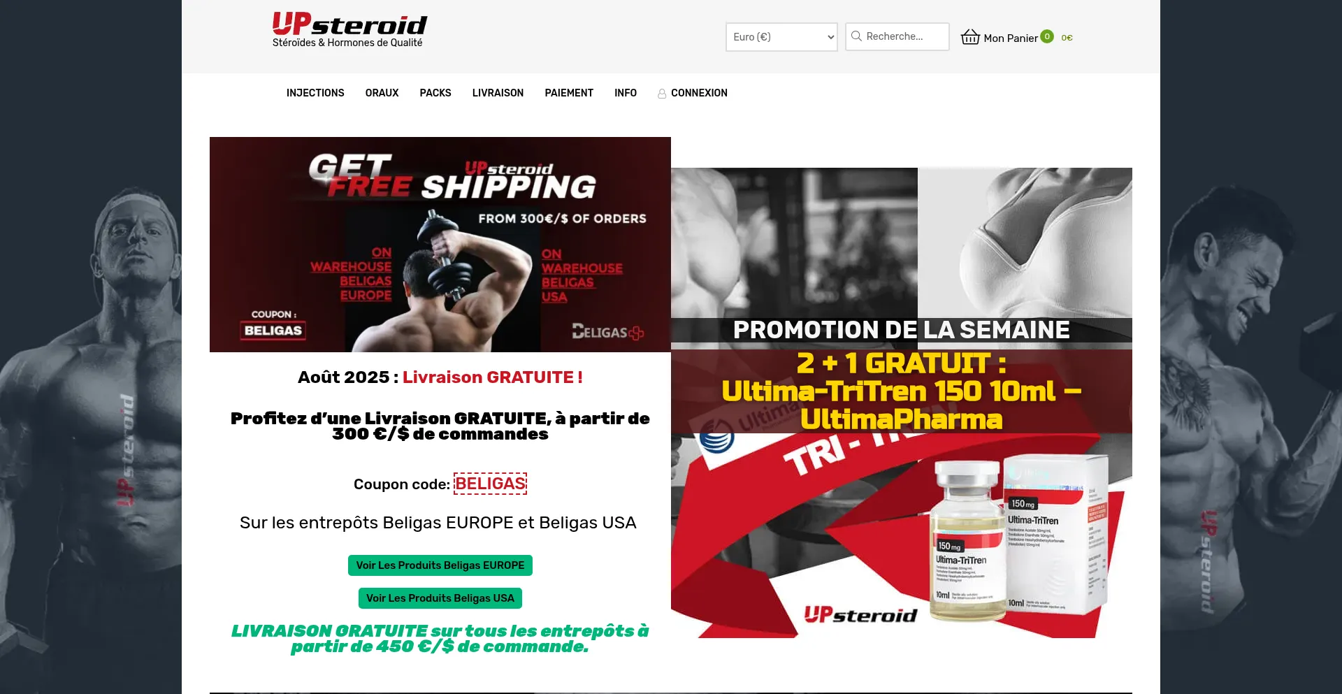 Website screenshot of Upsteroide.to