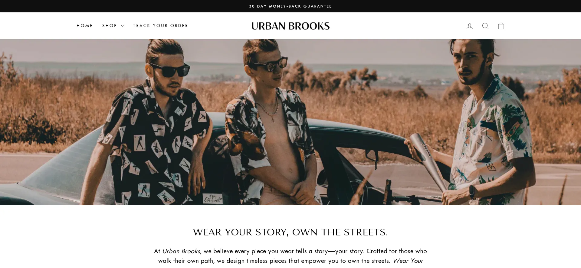 Website screenshot of Urbanbrooks.com