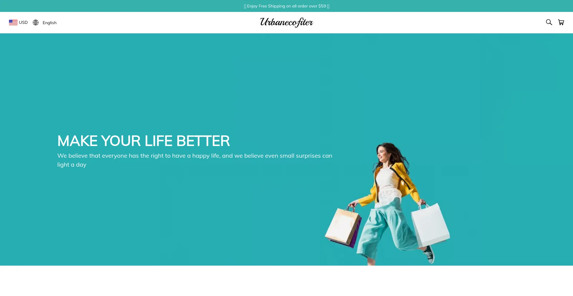Website screenshot of Urbanecofiter.com