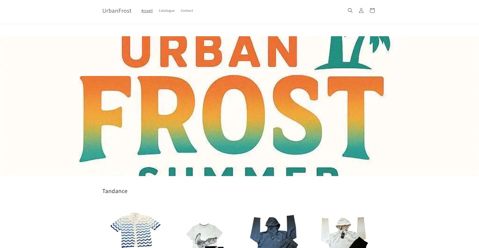 Website screenshot of Urbanfrostev.myshopify.com