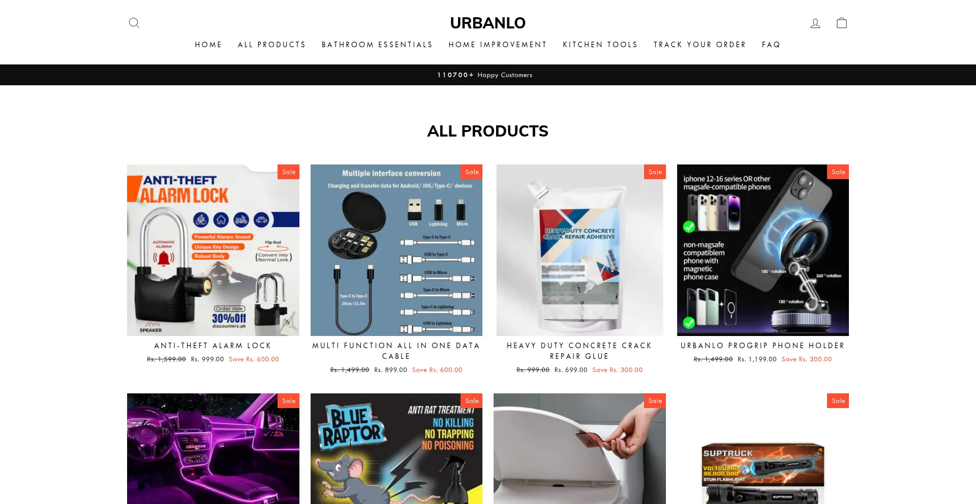 Website screenshot of Urbanlo.in