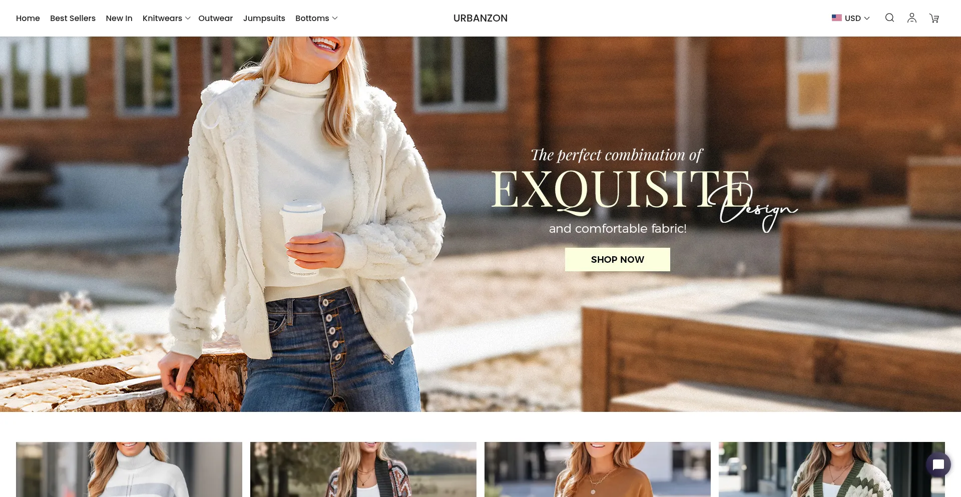 Website screenshot of Urbanzon.com