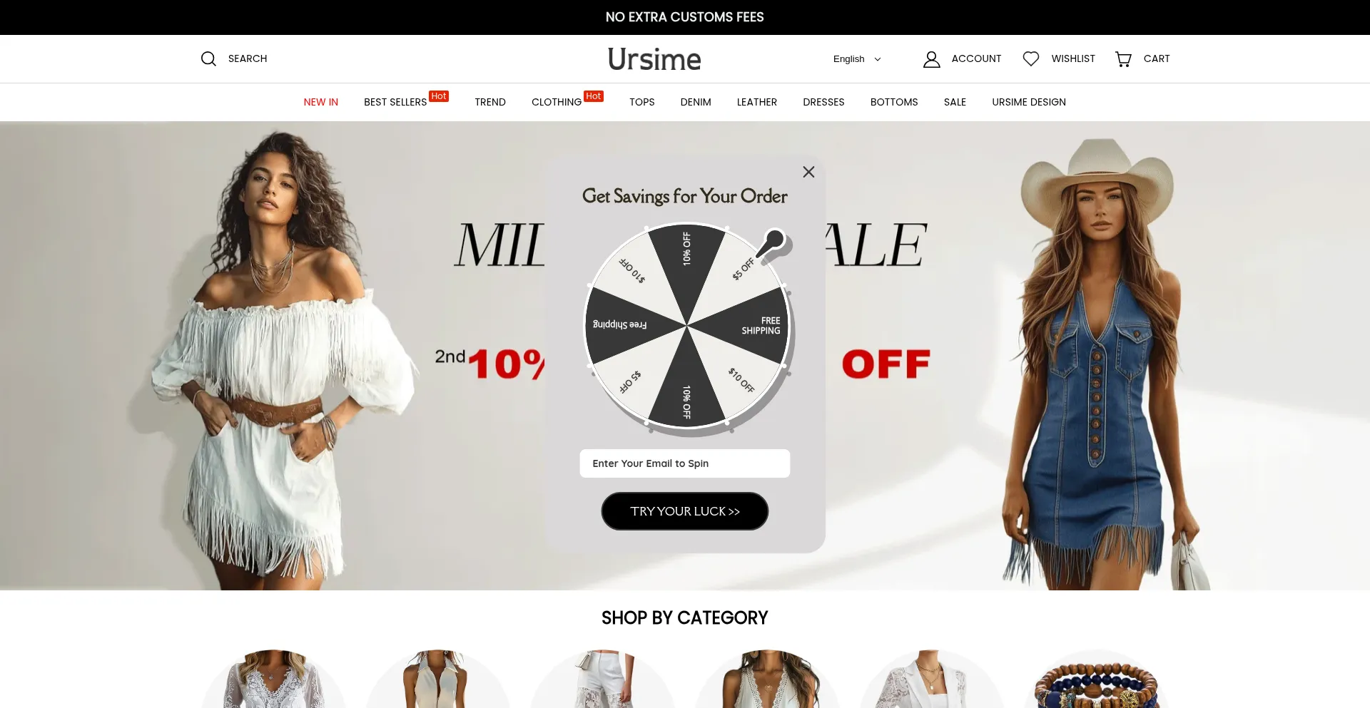 Website screenshot of Ursime.com