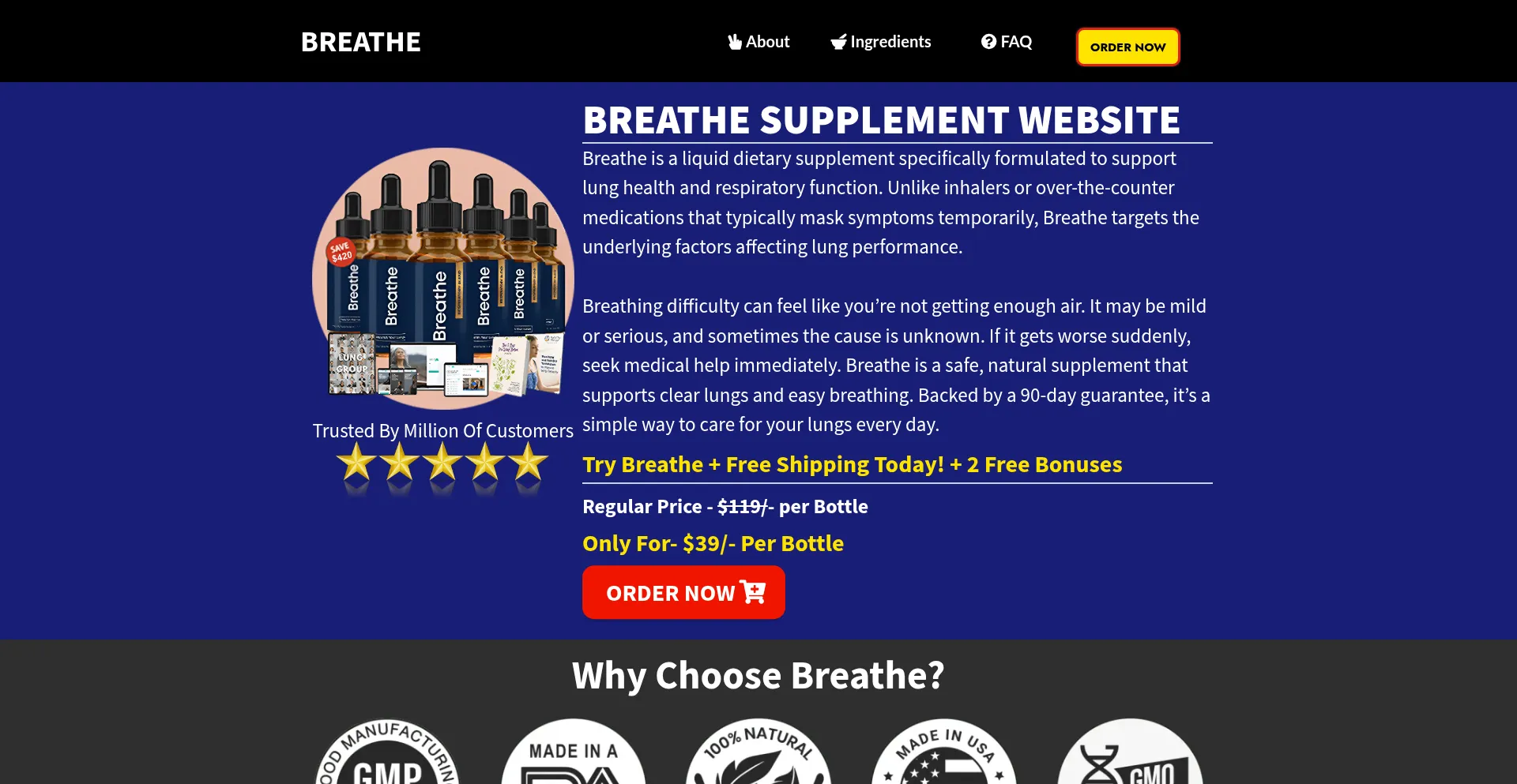 Website screenshot of Us-en-breathe.us