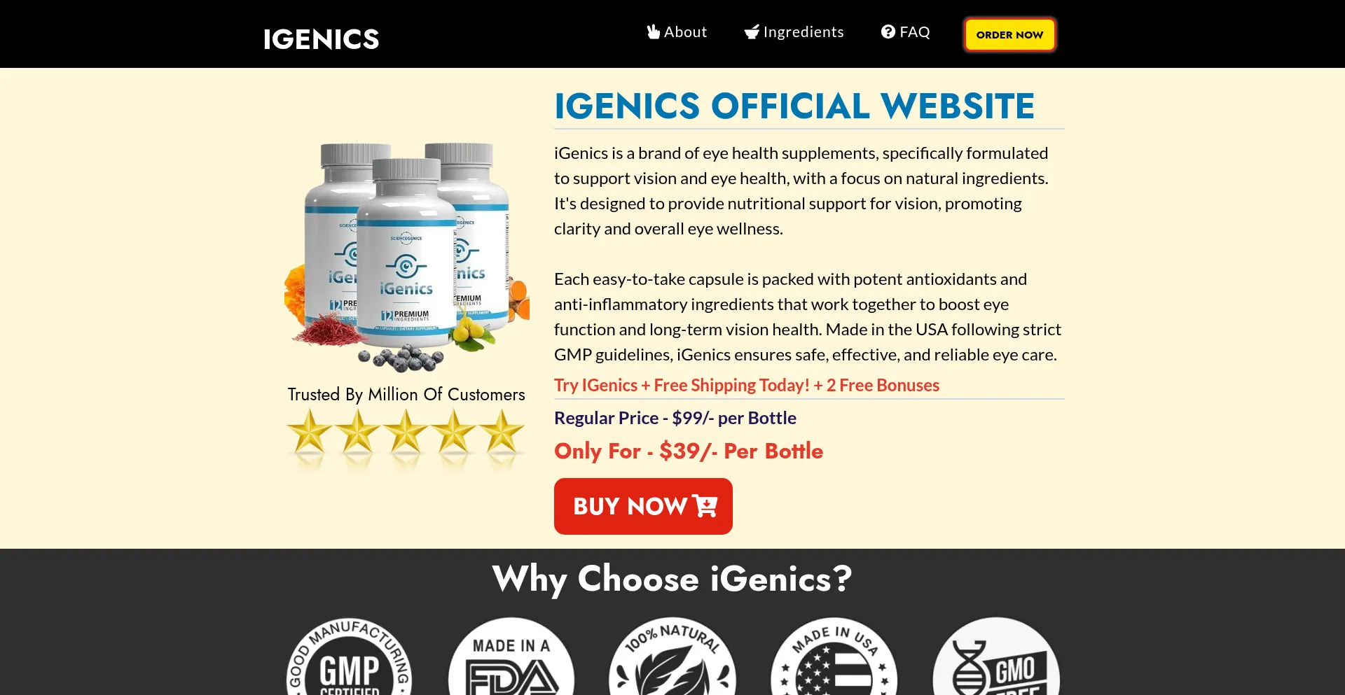 Website screenshot of Us-en-igenics.us