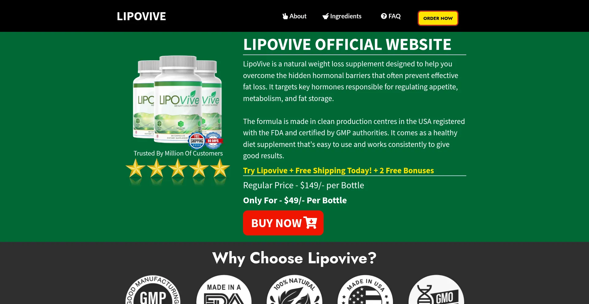 Website screenshot of Us-en-lipovive.us