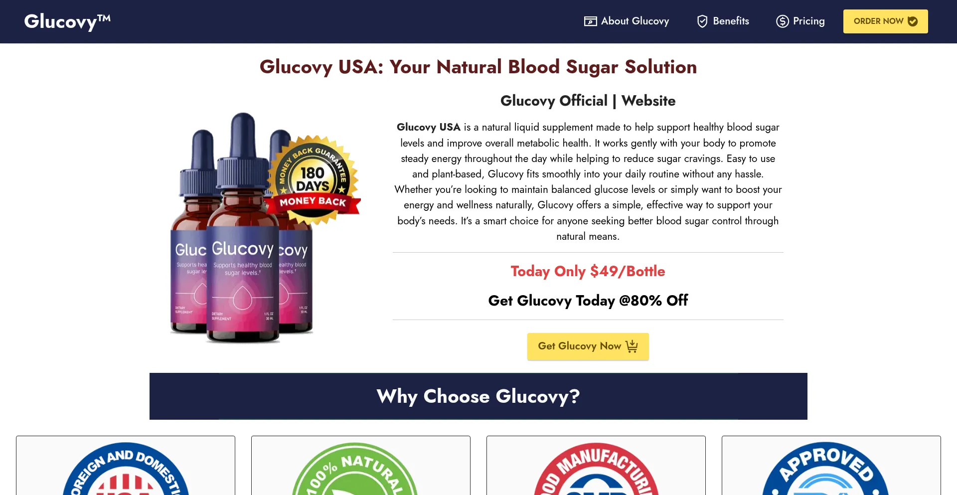 Website screenshot of Us-glucovy-us.us