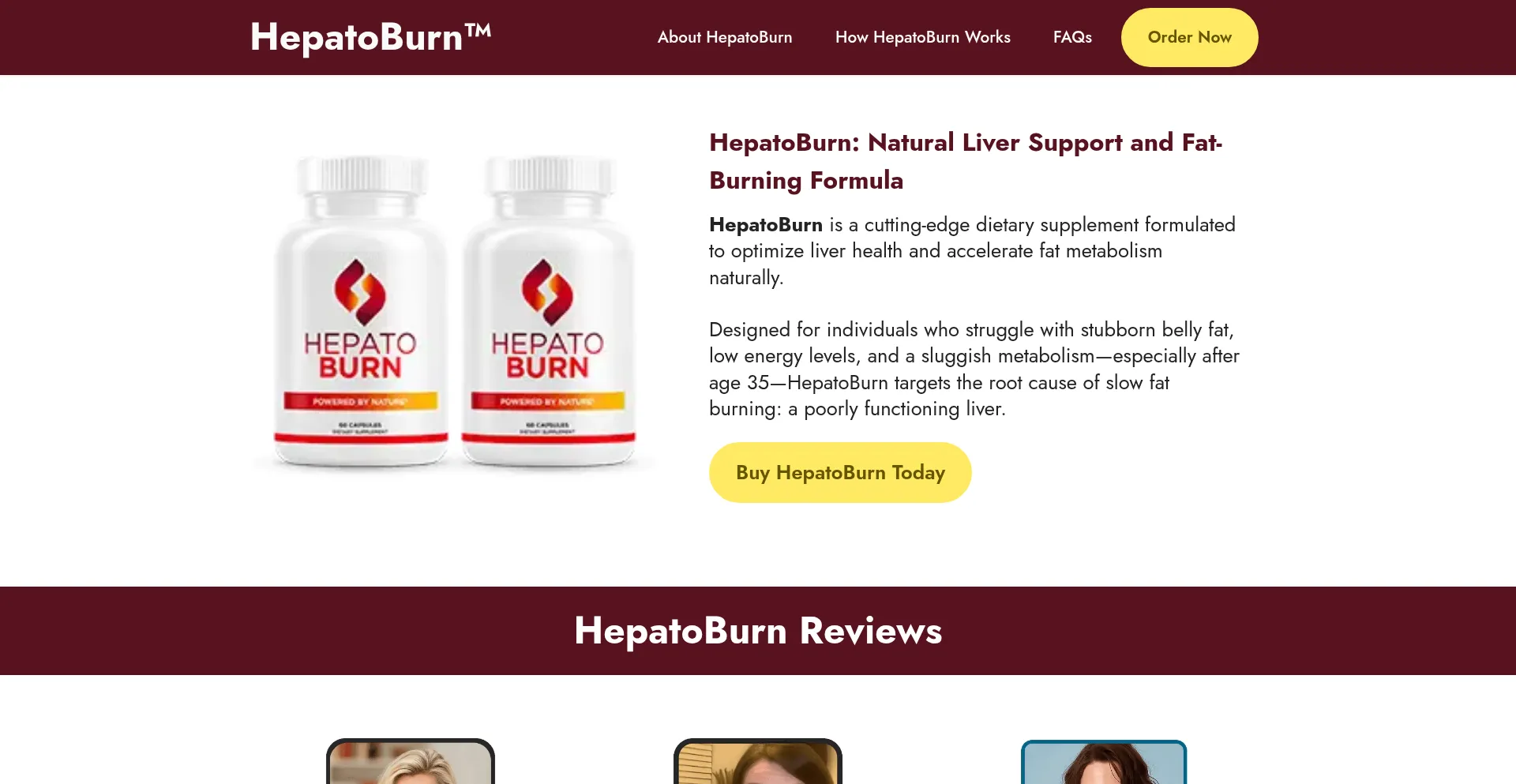 Website screenshot of Us-hepatoburn.com