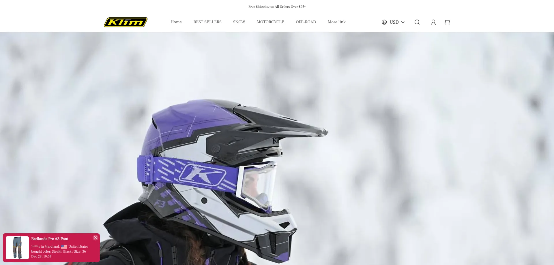 Website screenshot of Us-klim.shop