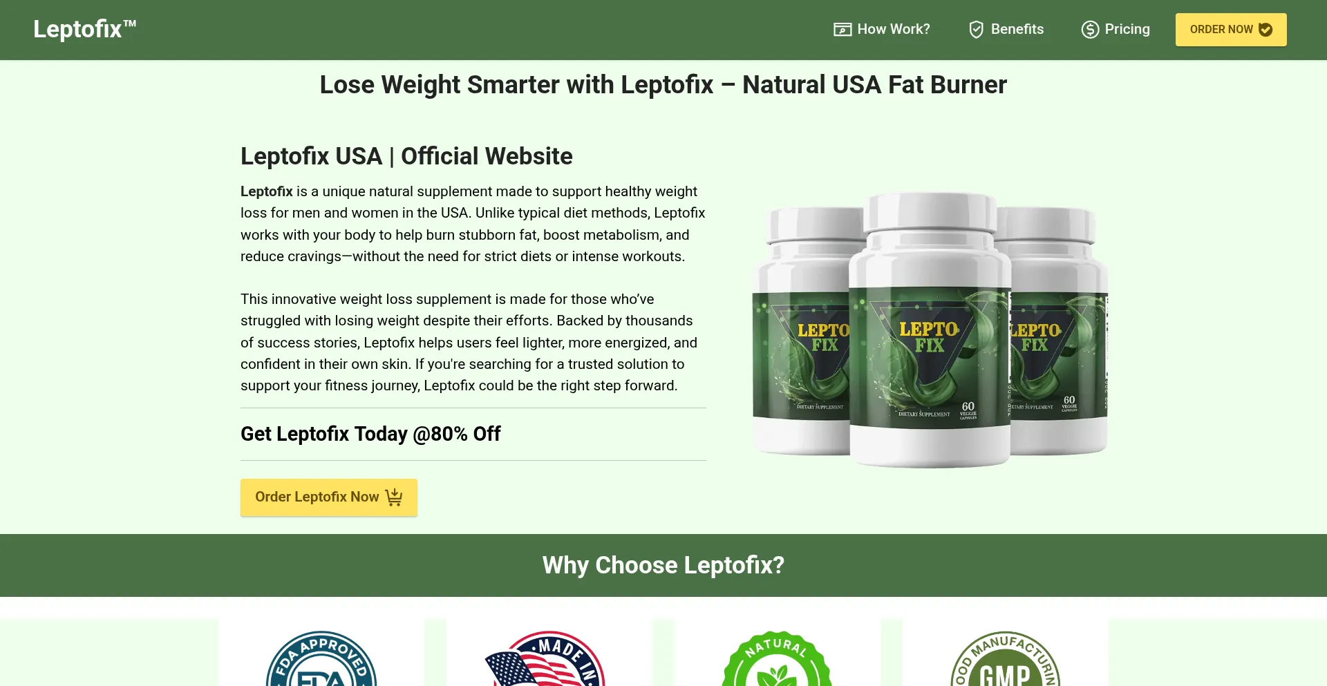 Website screenshot of Us-leptofix.us