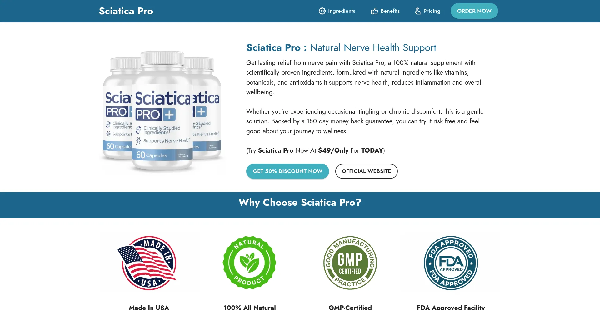 Us-sciatica.com Screenshot
