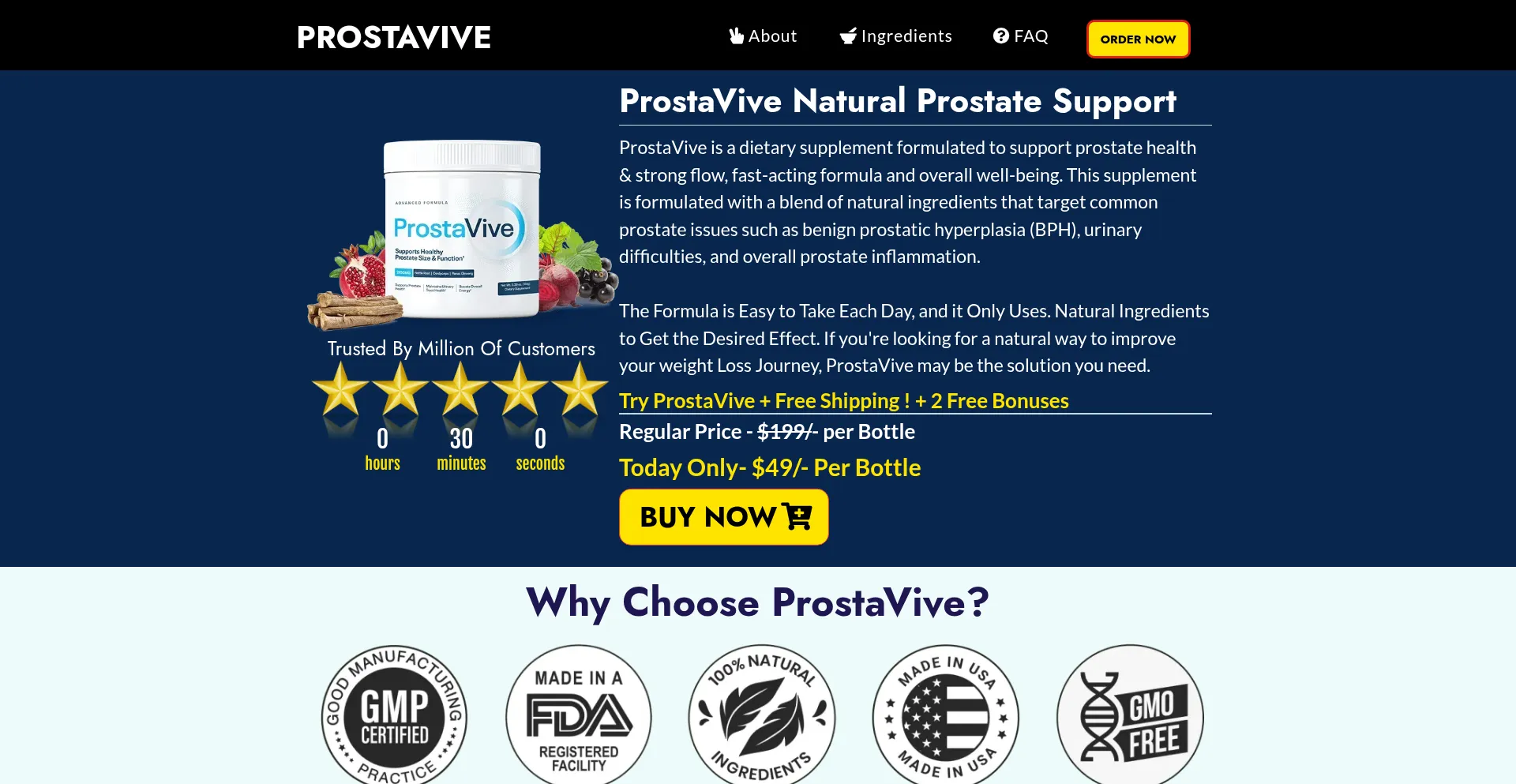 Website screenshot of Us-us-prostavive.us