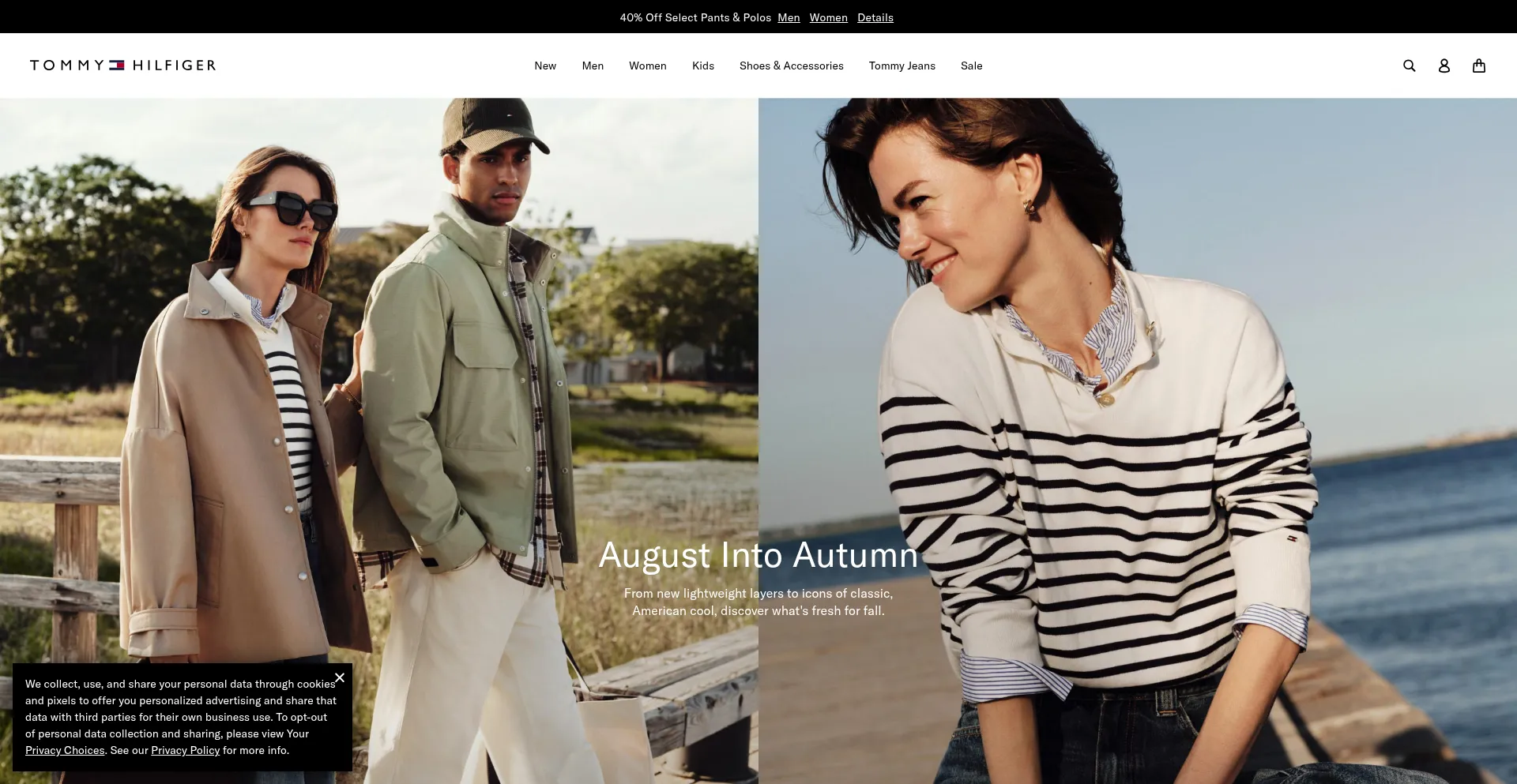 Website screenshot of Usa.tommy.com