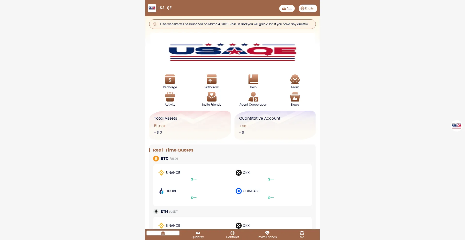 Website screenshot of Usa-qe.xyz