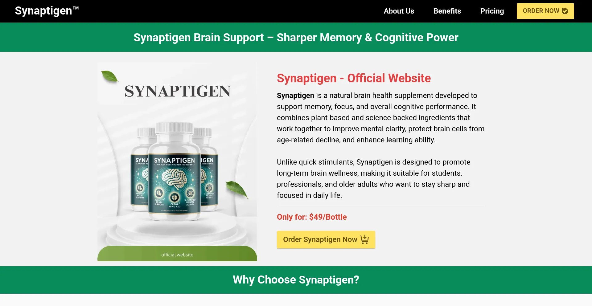 Usa-synaptigen.us Screenshot