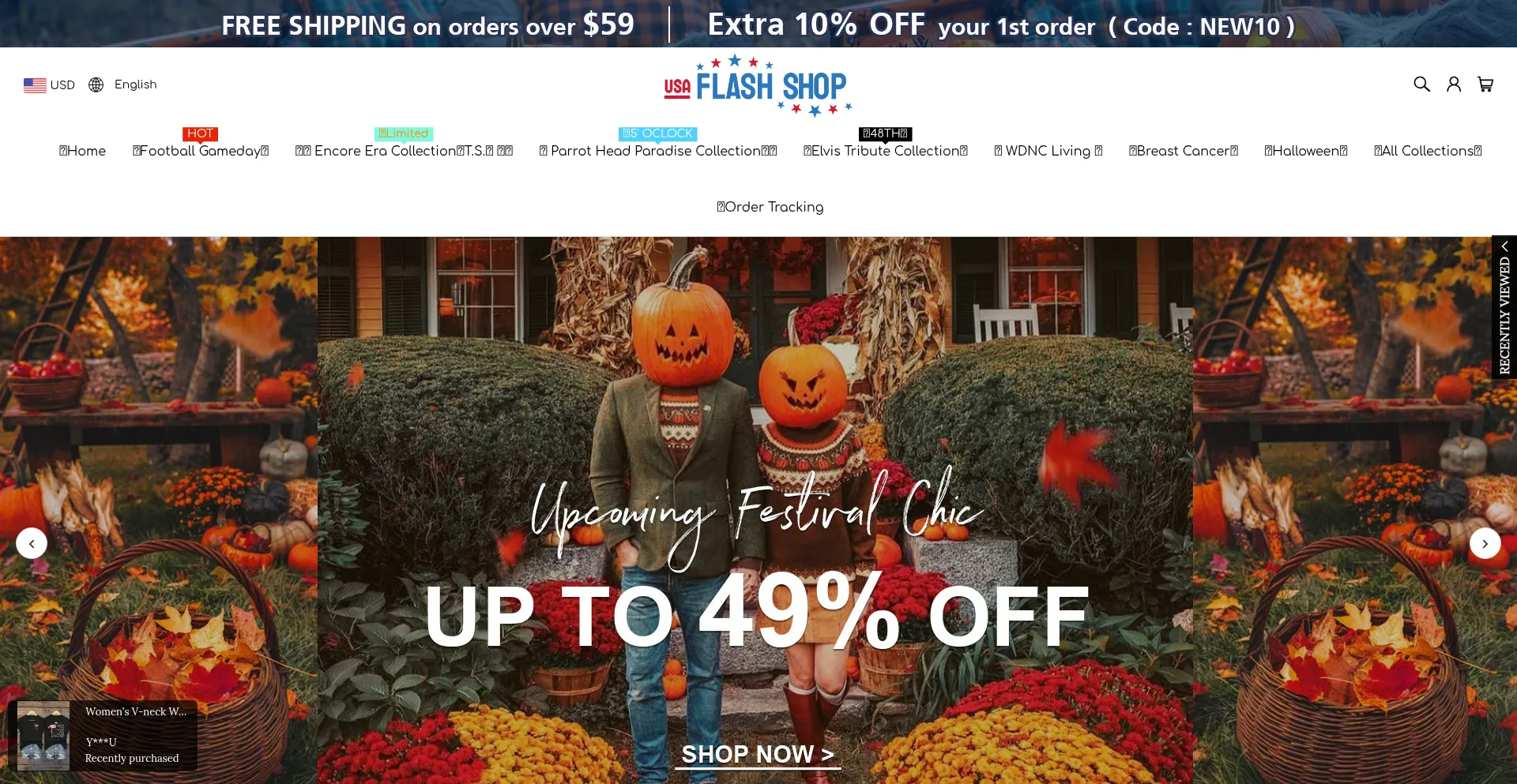 Website screenshot of Usaflashshop.com