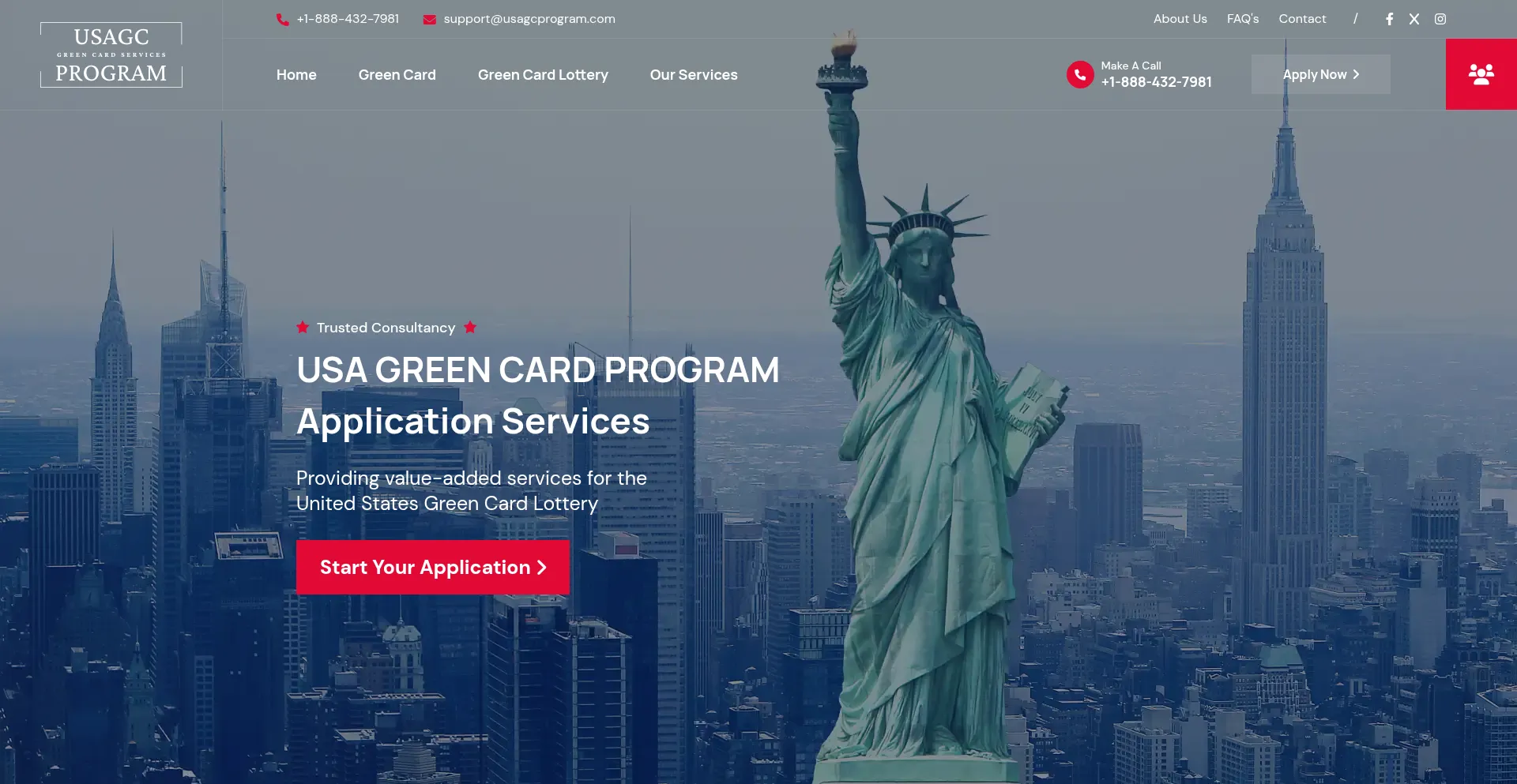 Website screenshot of Usagcprogram.com