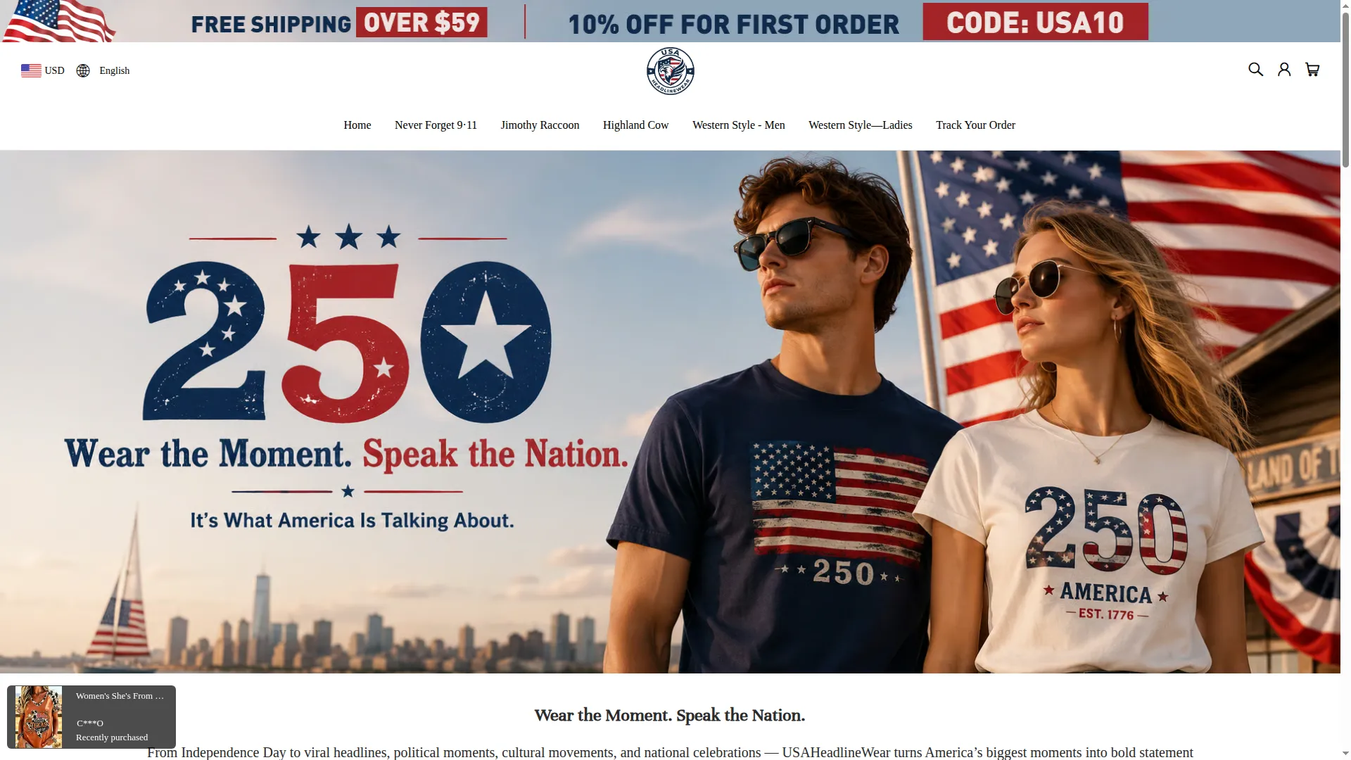 Usaheadlinewear.com