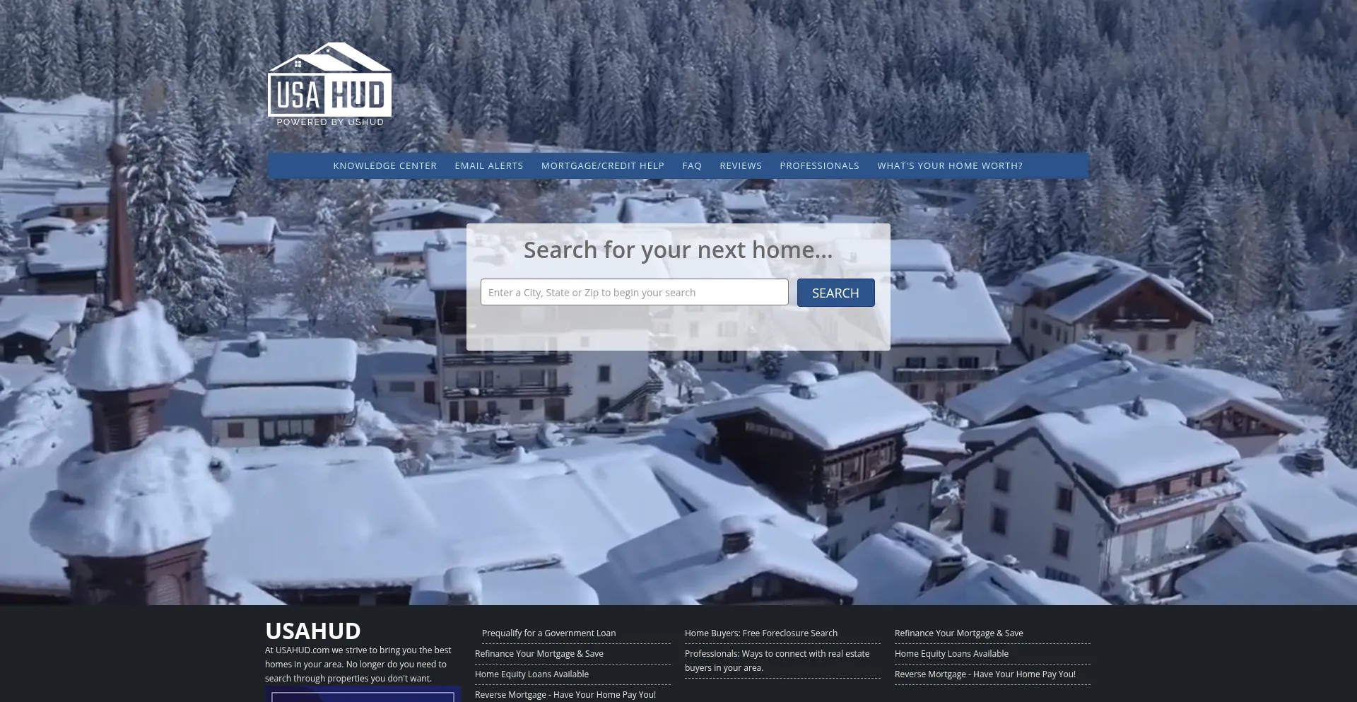Website screenshot of Usahud.com