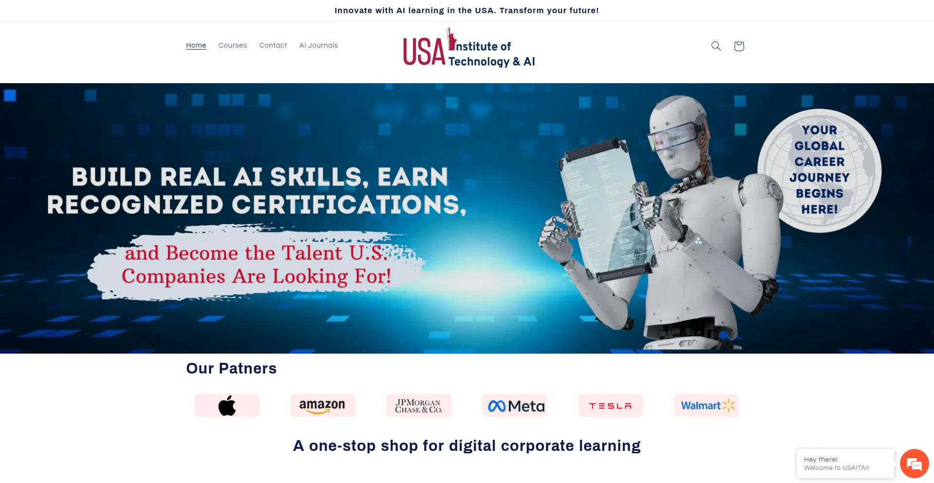 Website screenshot of Usaitai.us