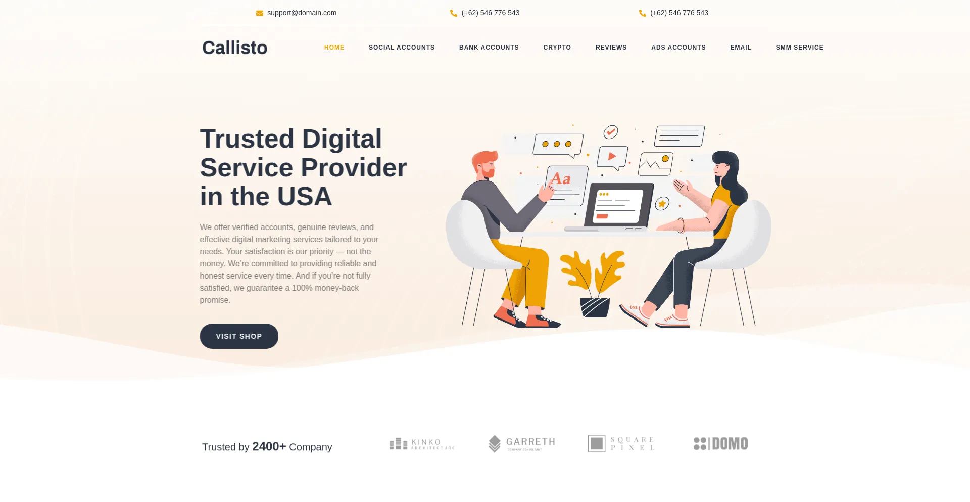 Website screenshot of Usaitclub.com
