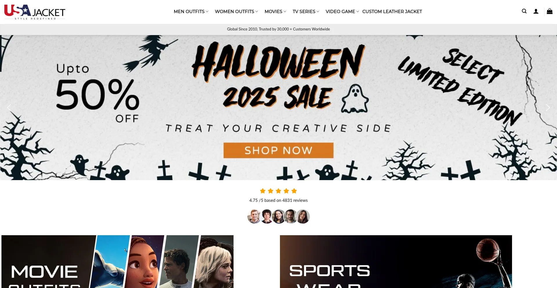 Usajacket.com Screenshot