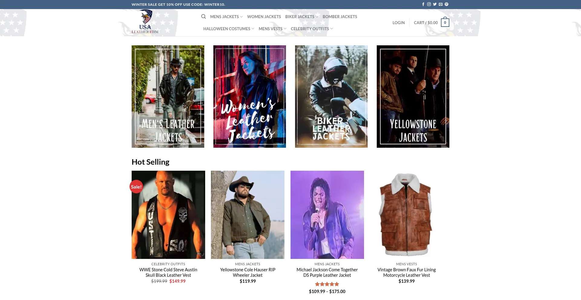 Usaleatherfirm.com Screenshot