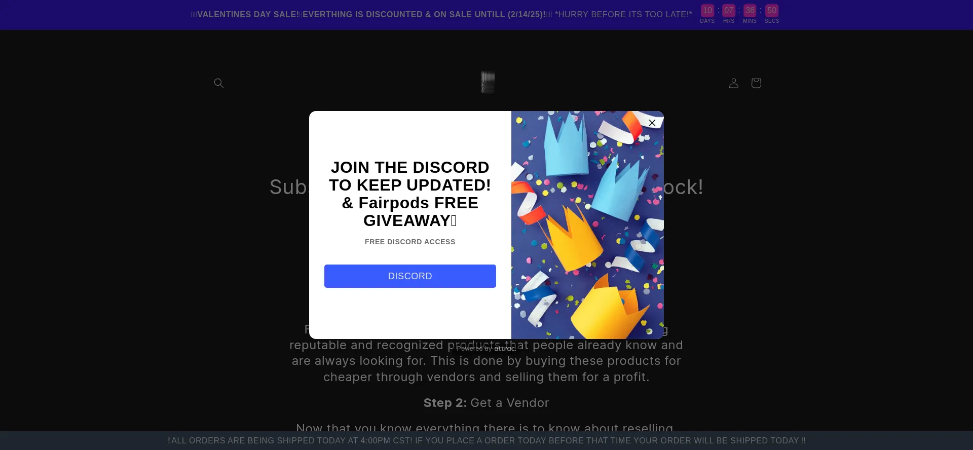 Website screenshot of Usasuppli.store