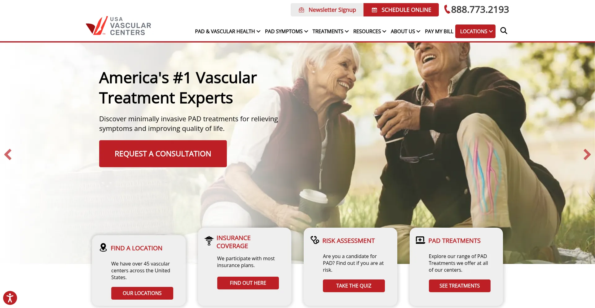 Usavascularcenters.com Screenshot