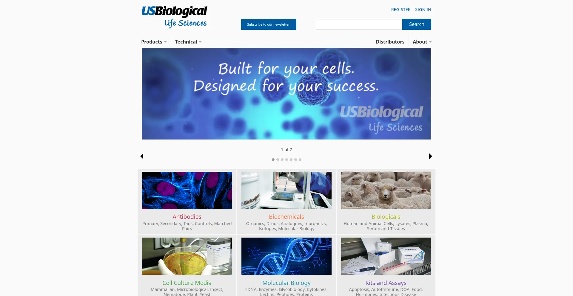 Website screenshot of Usbio.net