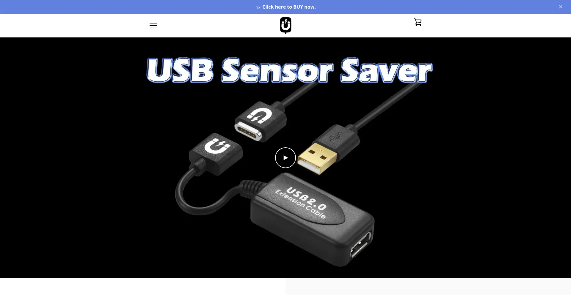 Website screenshot of Usbsensorsaver.com