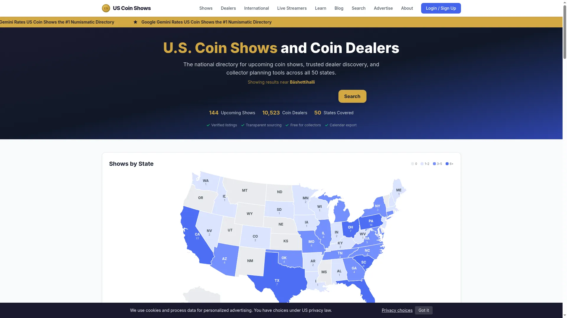 Uscoinshows.com