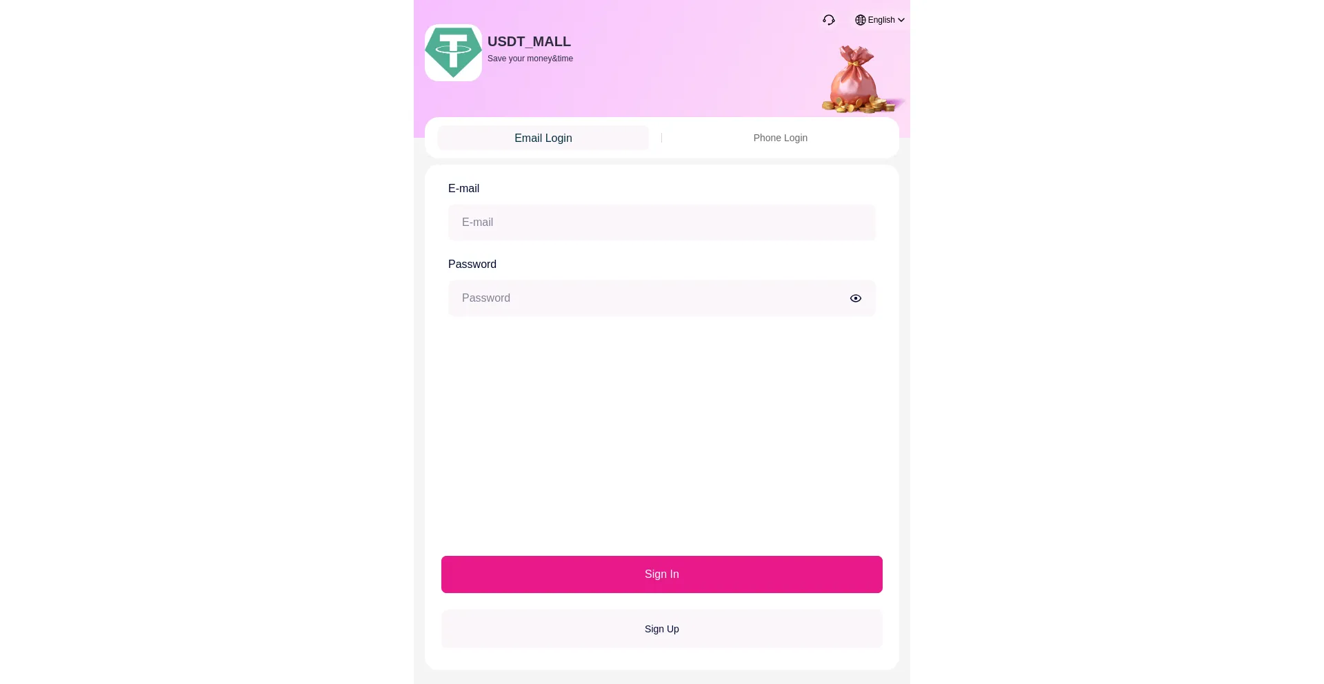 Website screenshot of Usd-mall.com