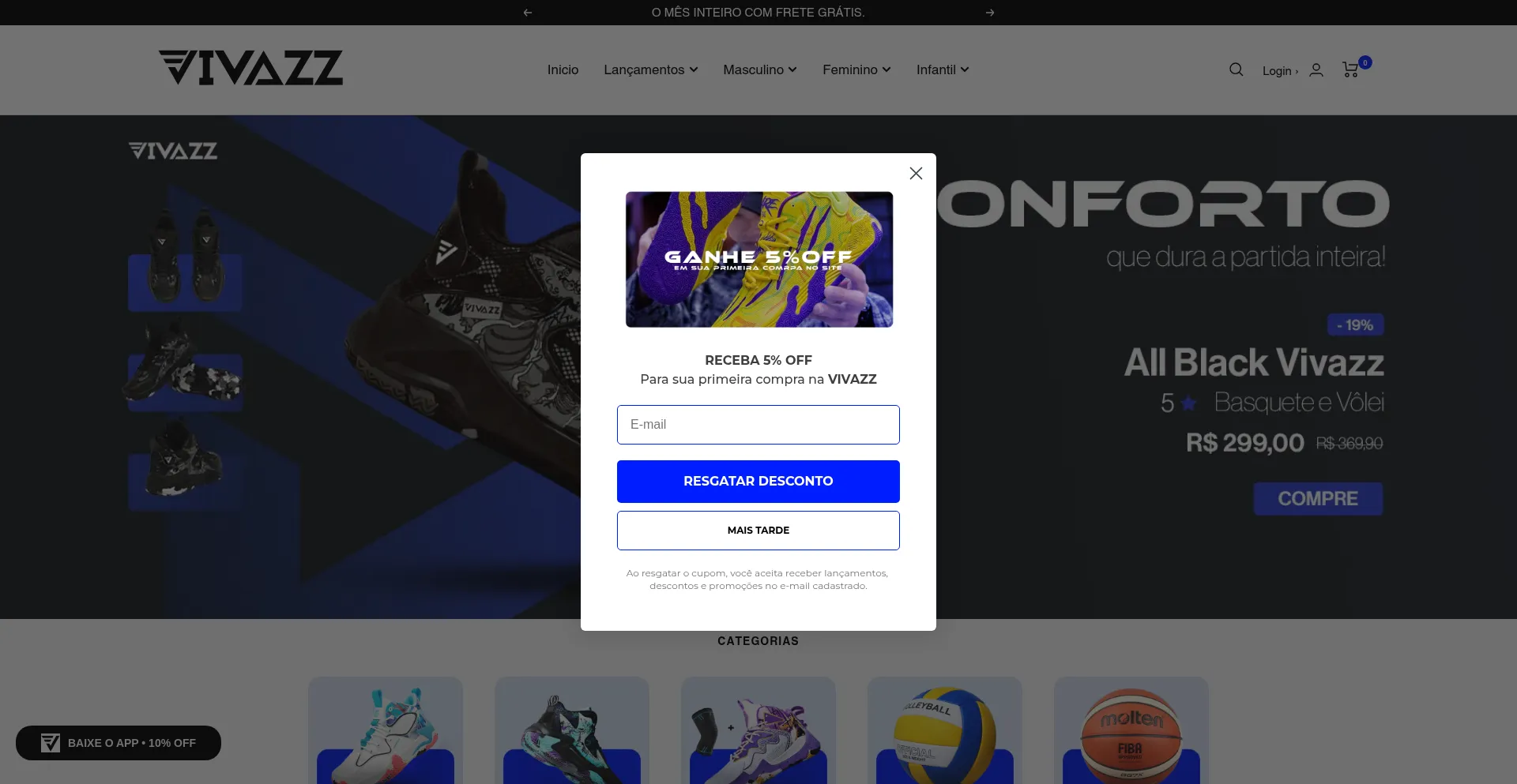 Website screenshot of Usevivazz.com