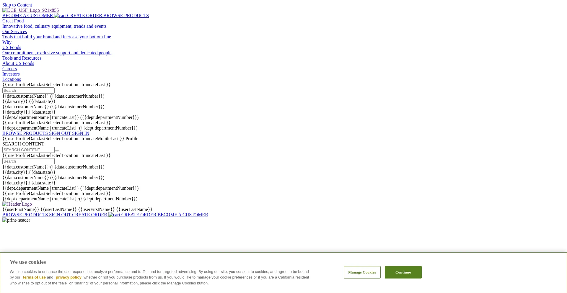Website screenshot of Usfoods.com