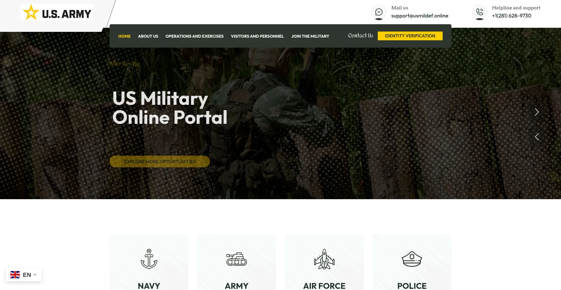Usmildef.online Screenshot