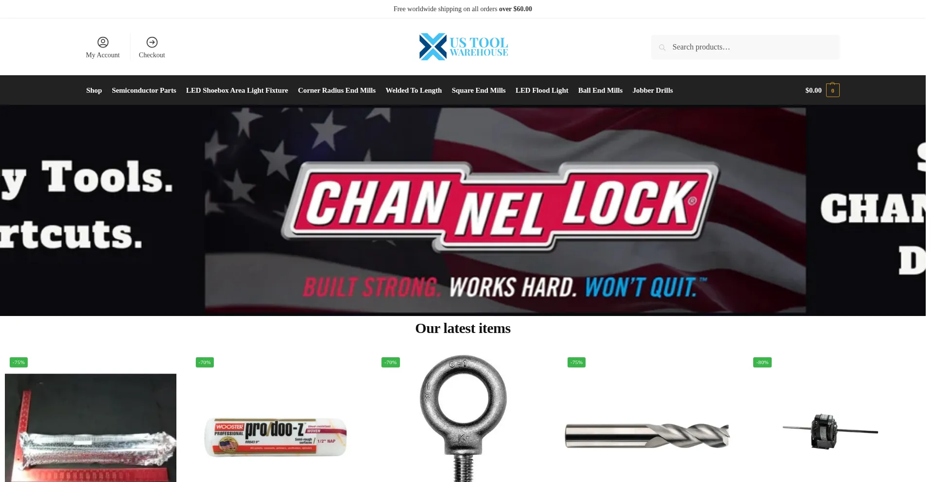 Website screenshot of Ustoolwarehouse.com