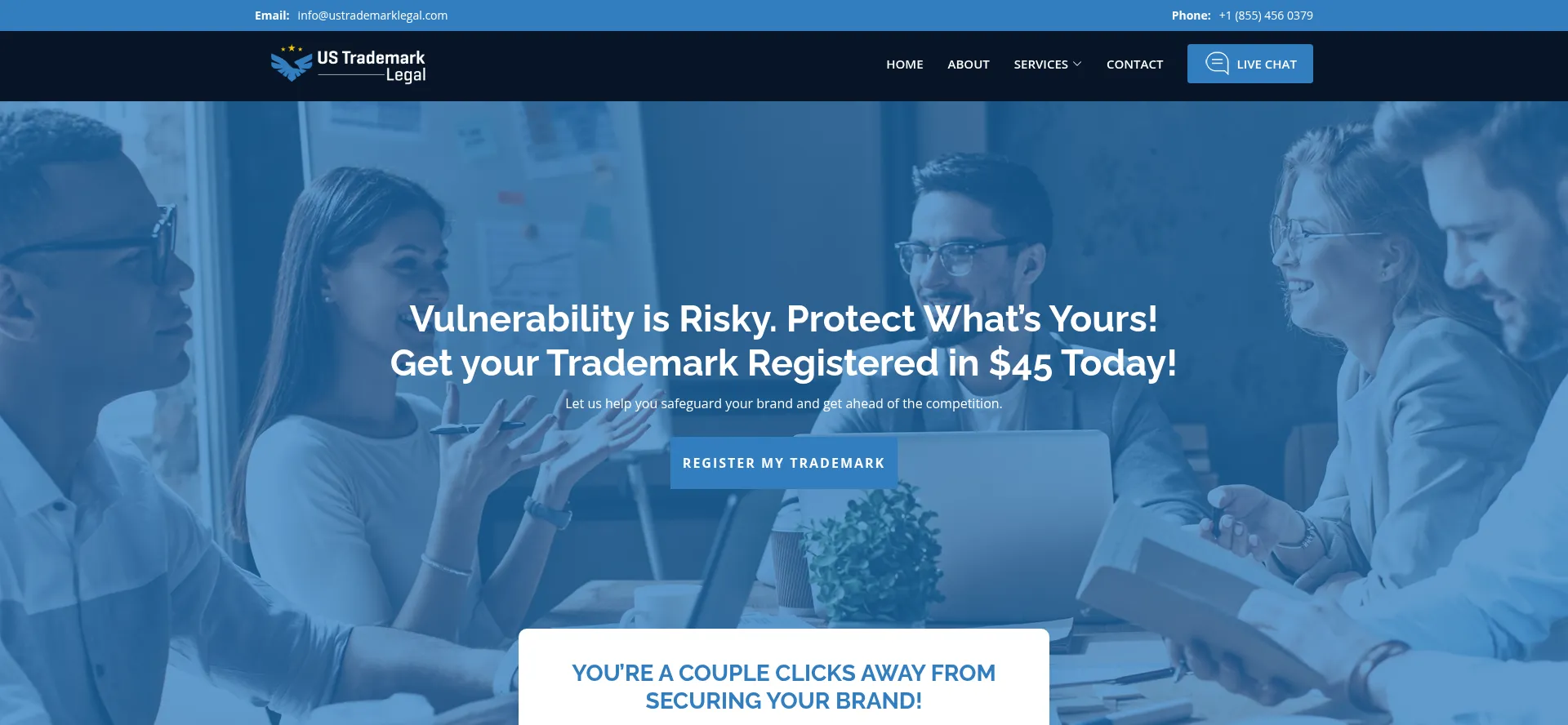 Ustrademarklegal.com Screenshot
