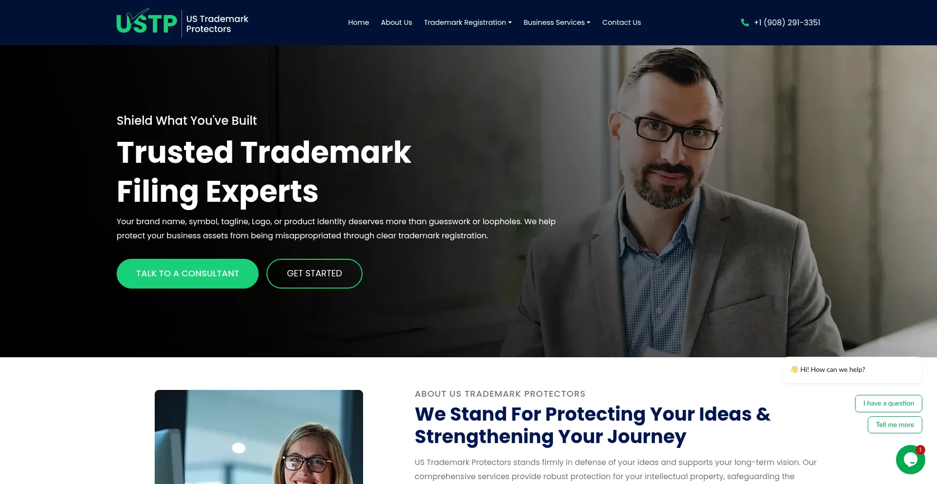 Ustrademarkprotectors.com Screenshot